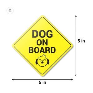 Dog on board sticker.
